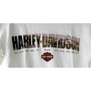 New Harley-Davidson Firenze "Coast To Coast" 2002  White Graphic T-Shirt Mens Me